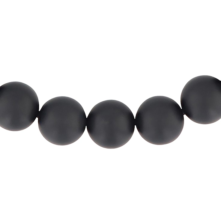 Matte Black Onyx Bead & Stainless Steel Bolo Bracelet