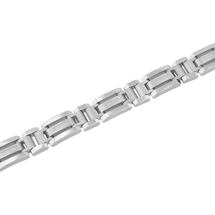 Stainless Steel Diamond Bracelet 1/6ctw