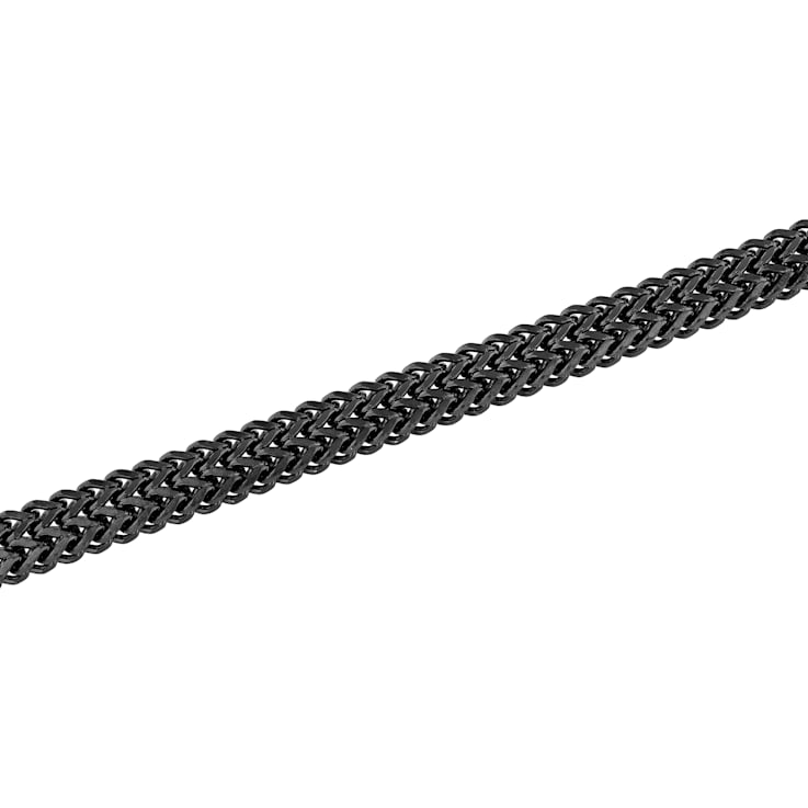 Black Stainless Steel Double Franco Link Bracelet