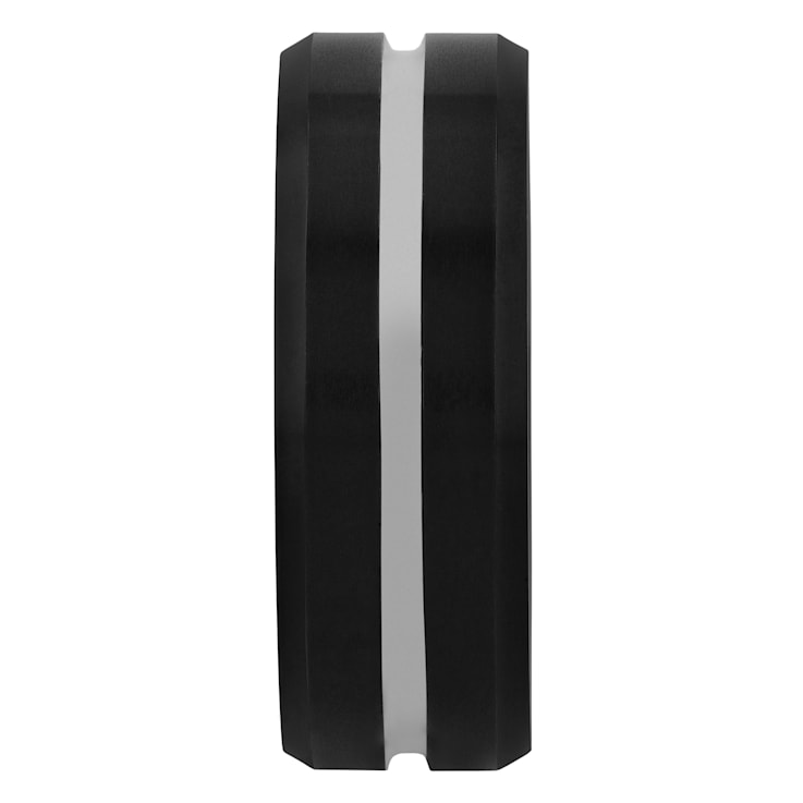 Tungsten Comfort™ Tungsten 8MM Black with White Ion Plated Grooved Band
