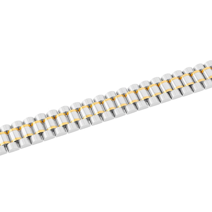 Stainless Steel Yellow Ion Plated Watch Link Bracelet