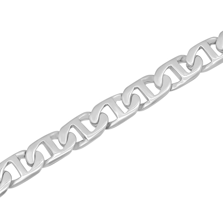 Stainless Steel Flat Mariner Link Bracelet