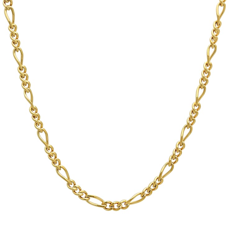 Stainless Steel Yellow Ion Plated Figaro Chain