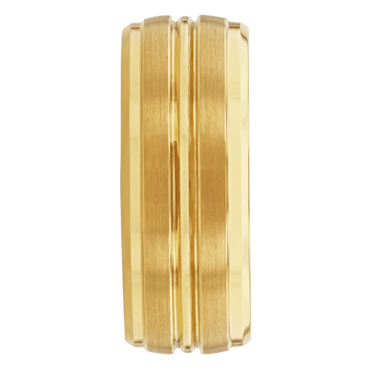 Tungsten Comfort™ Tungsten Yellow Ion Plated Grooved Band