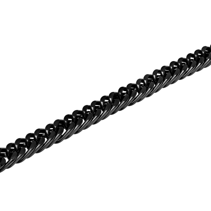 Stainless Steel Black Ion Plated Curb Bracelet