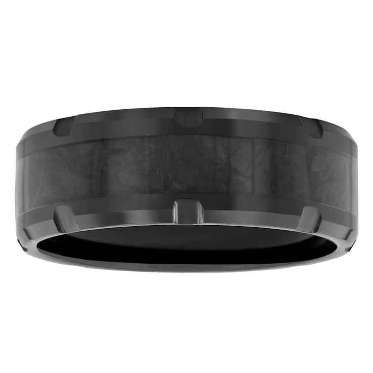 Tungsten Comfort™ Tungsten Black Ion Plated with Carbon Fiber Center Band
