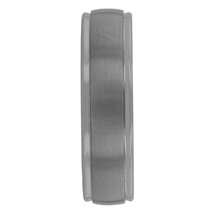 Tantalum 6MM Brushed Finish Domed Edge Band