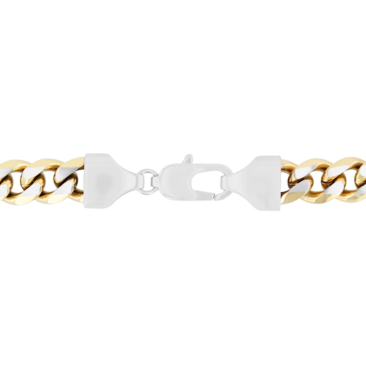 Two-Tone Stainless Steel 10.5MM Curb Link Chain Necklace
