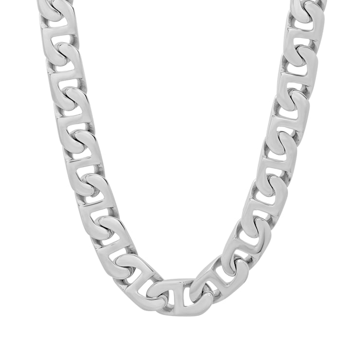 Stainless Steel Mariner Link Chain Necklace and Bracelet Set