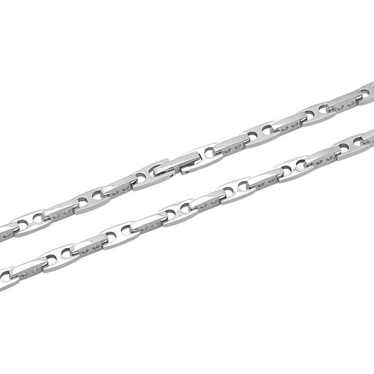 Stainless Steel 2.4MM Mariner Link Chain Necklace