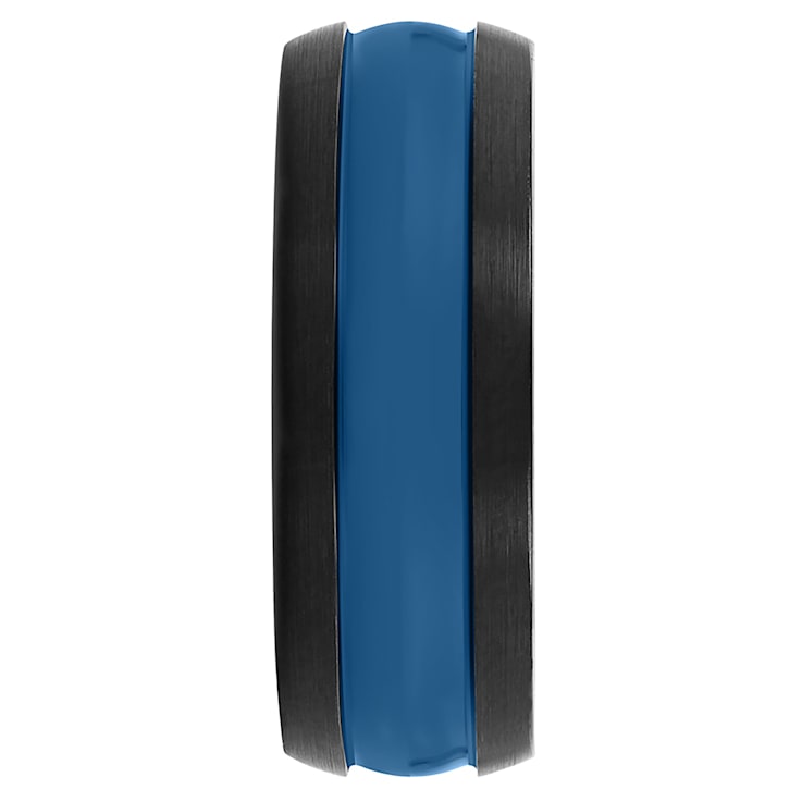 Tungsten Comfort™ Tungsten Black and Blue Ion Plated Band