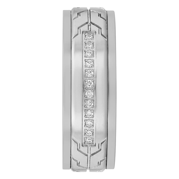 Tungsten Comfort™ 1/10CTW Diamond Tungsten 8MM Band