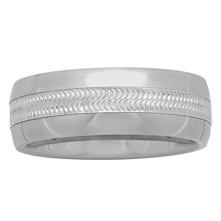 Tungsten Comfort™ Tungsten 8MM Textured Center Band