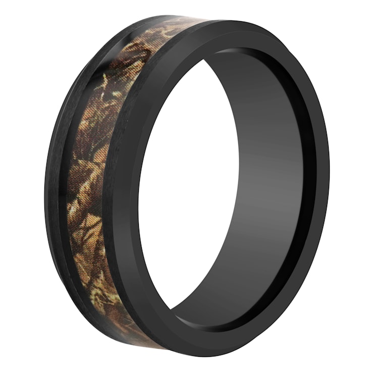 Tungsten Comfort™ Tungsten Black Ion Plated Camo Inlay Band