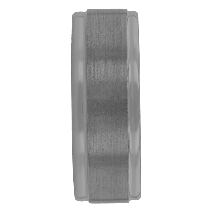 Tantalum 8MM Brushed Finish Step Edge Band