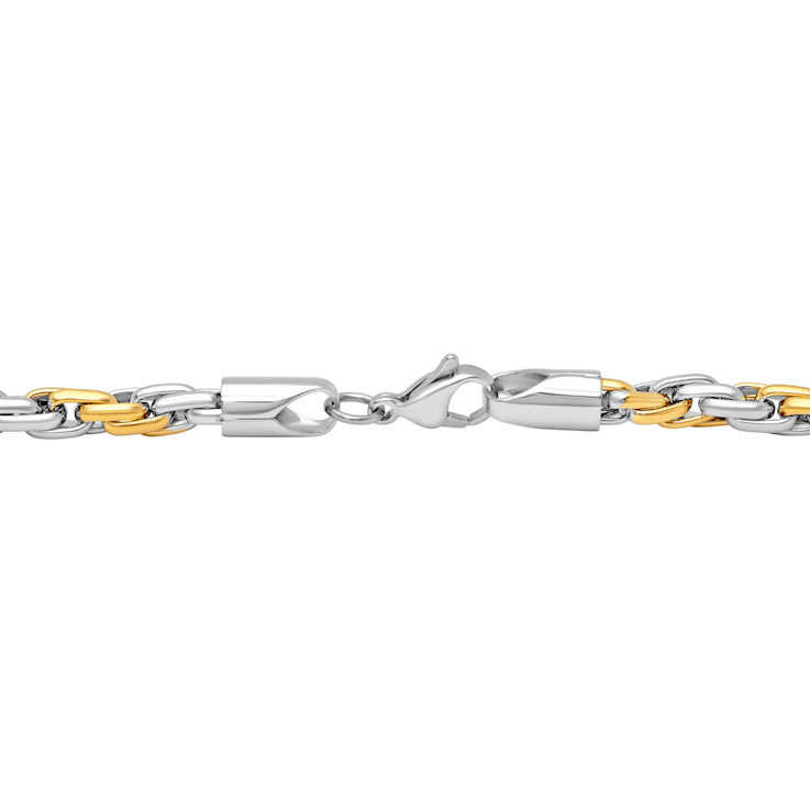 Stainless Steel Yellow Ion Plated Singapore Chain Necklace
