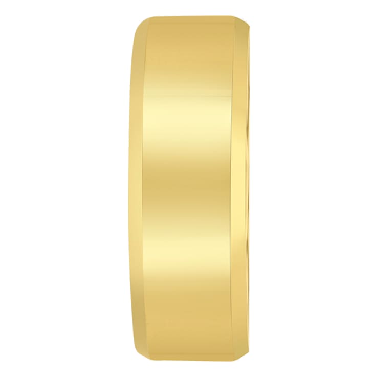 Tungsten Comfort™ Tungsten Yellow Ion Plated Beveled Edge Band