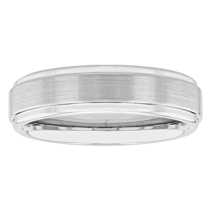 Tungsten Comfort™ Tungsten White Polished/Brushed Step Band