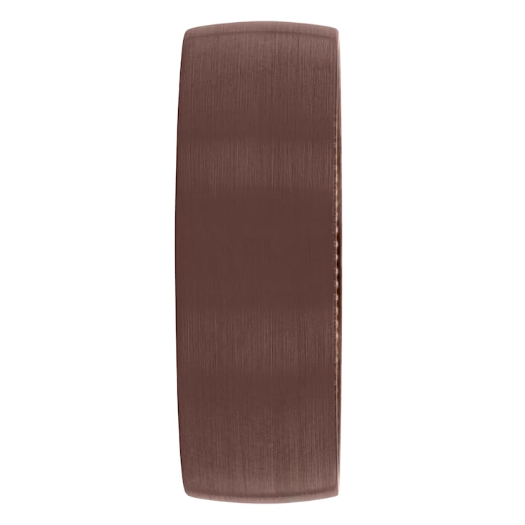 Tungsten Comfort™ Black Sapphire Tungsten Brown and Rose Ion Plated Band