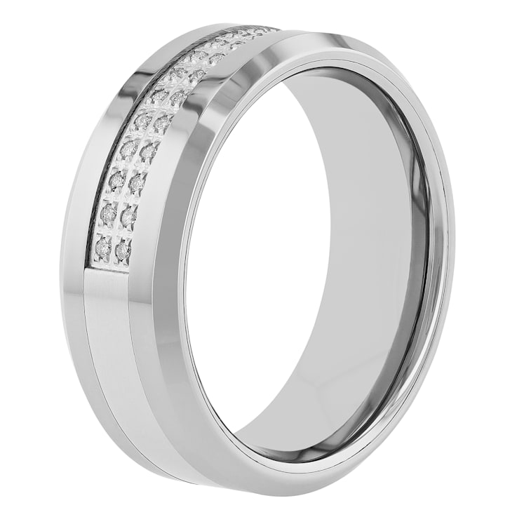 0.12CTW Diamond Tungsten Band