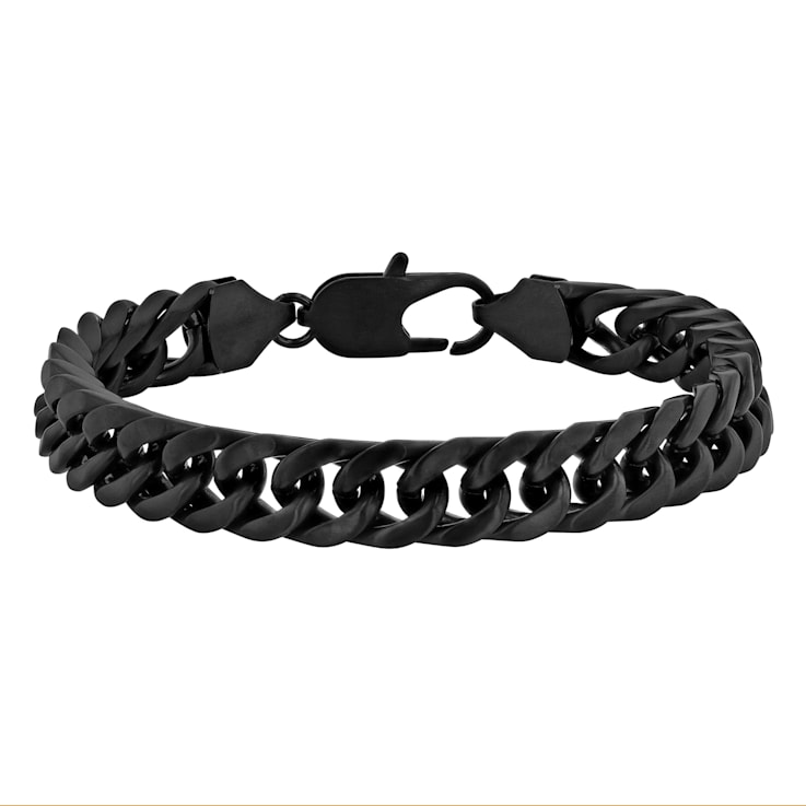 Stainless Steel Black Ion Plated Curb Link Bracelet
