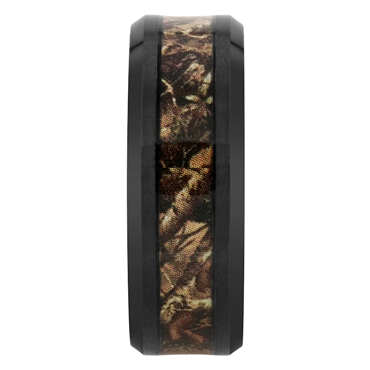 Tungsten Comfort™ Tungsten Black Ion Plated Camo Inlay Band