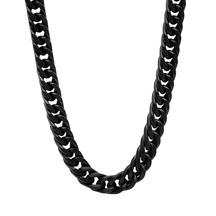 Stainless Steel Matte Black Ion Plated 24 Inch Curb Chain