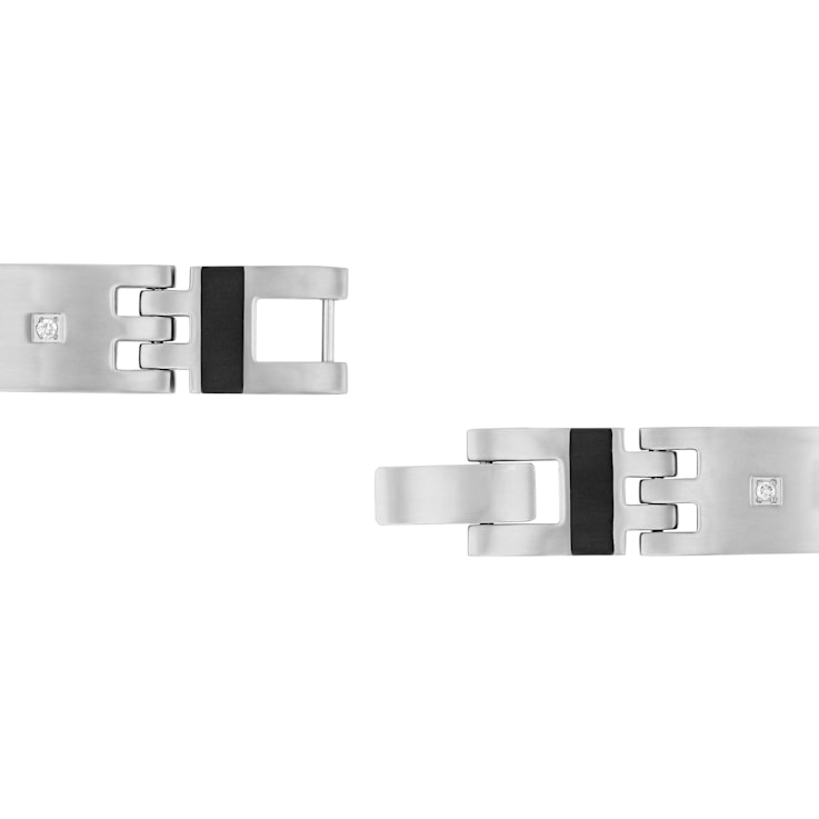 1/10CTW Diamond Titanium Link Bracelet