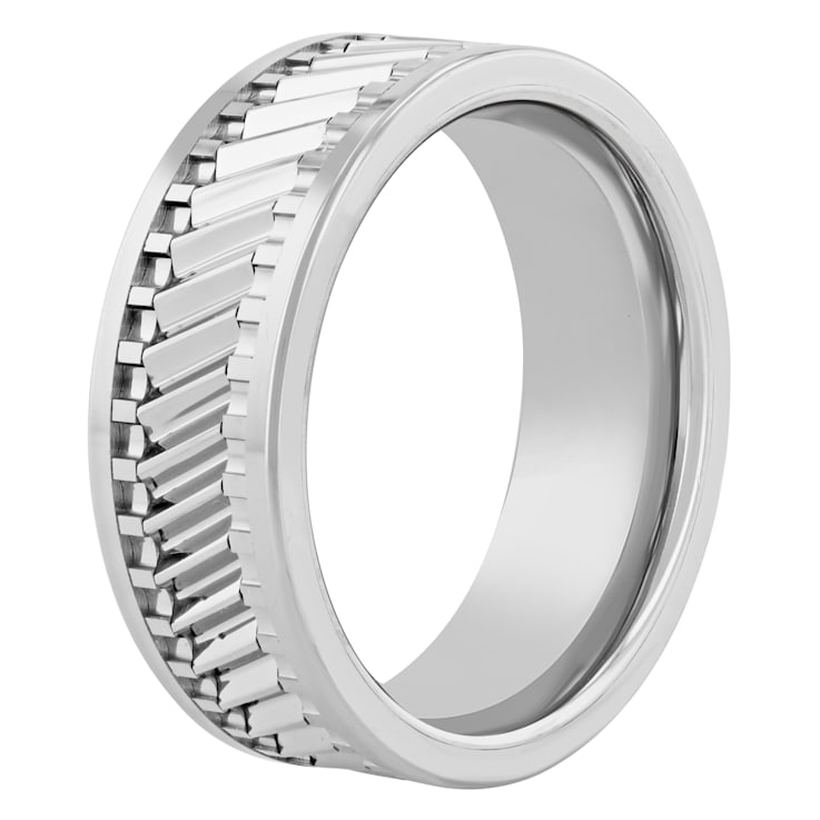 Tungsten Comfort™ 8MM Tungsten Grated Center Band