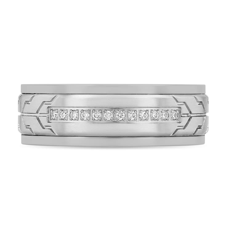 Tungsten Comfort™ 1/10CTW Diamond Tungsten 8MM Band