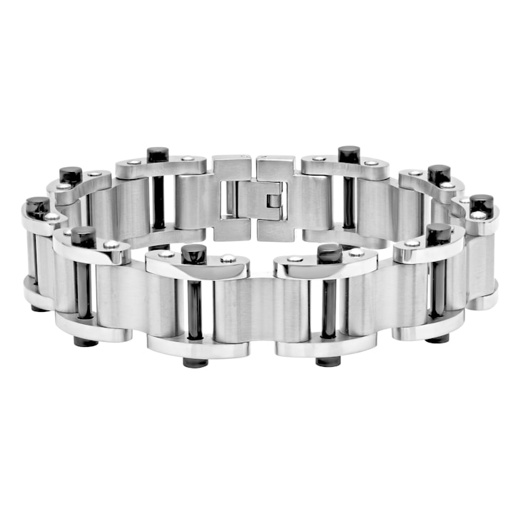 Stainless Steel Satin Finish Link Bracelet