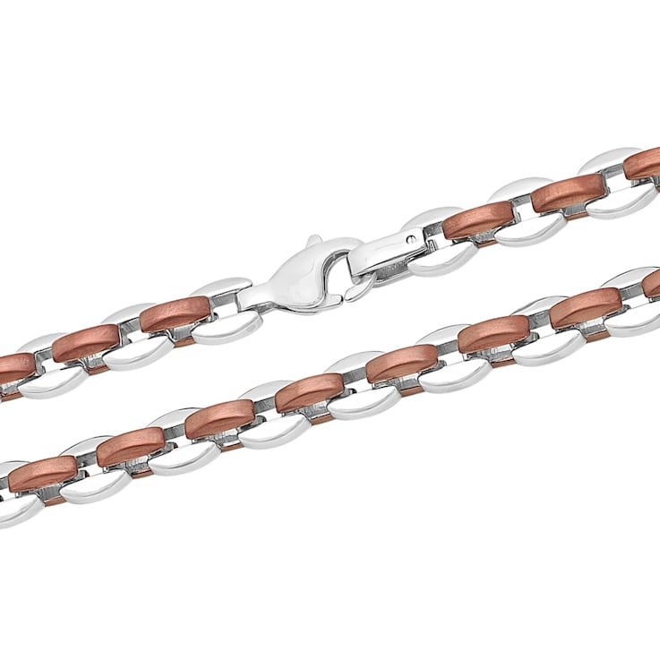 Stainless Steel Brown Ion Plated Chain Neclace