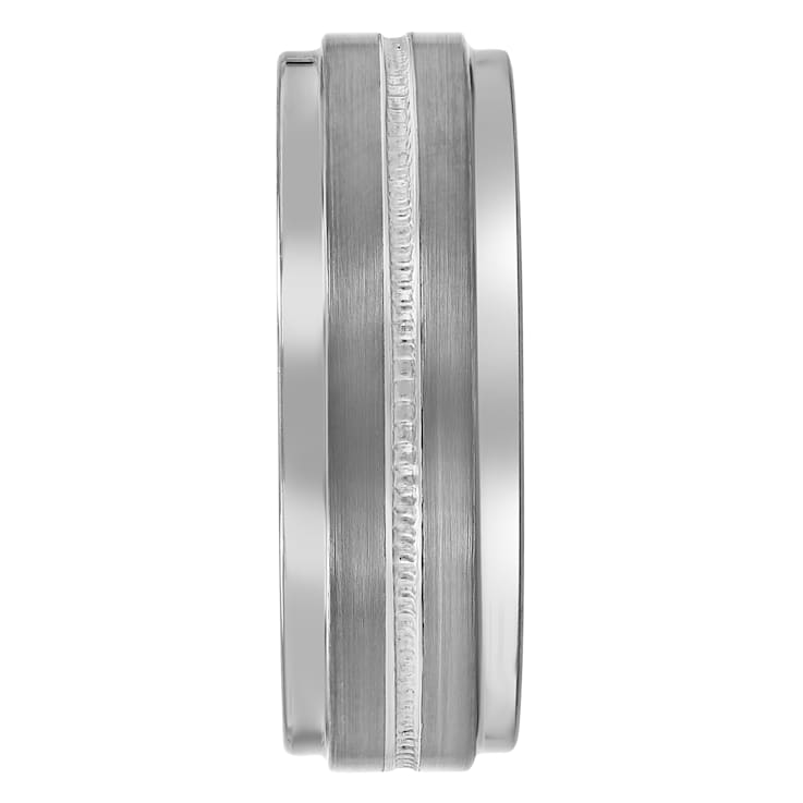 Tungsten Comfort™ Tungsten Groove Center Step Edge Band