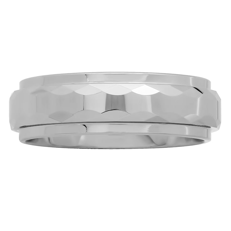 Tungsten Comfort™ Tungsten High Polish Hammered Band