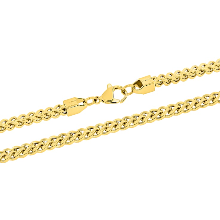 Stainless Steel 3mm Yellow Ion Plated Franco Chain
