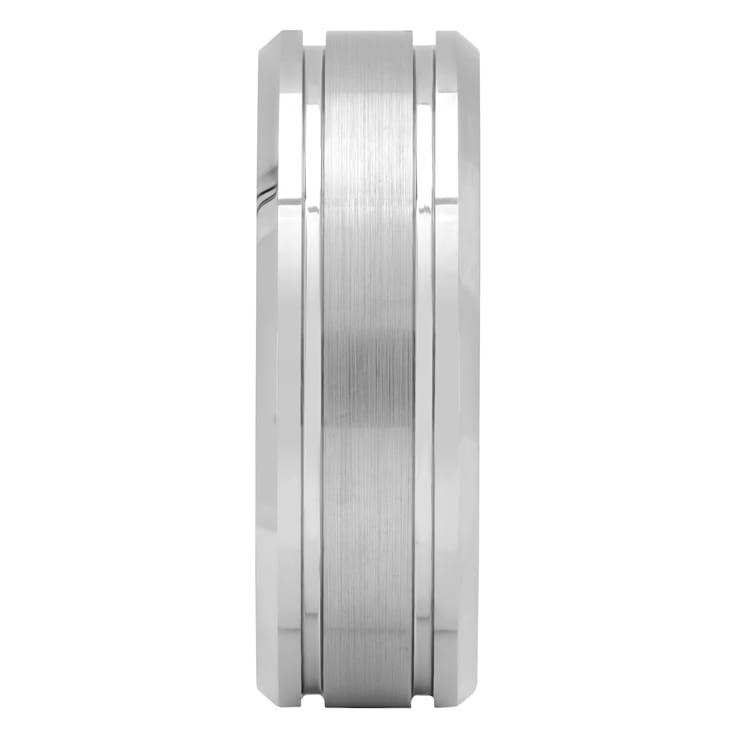 Tungsten Comfort™ White Tungsten 8MM Grooved Band
