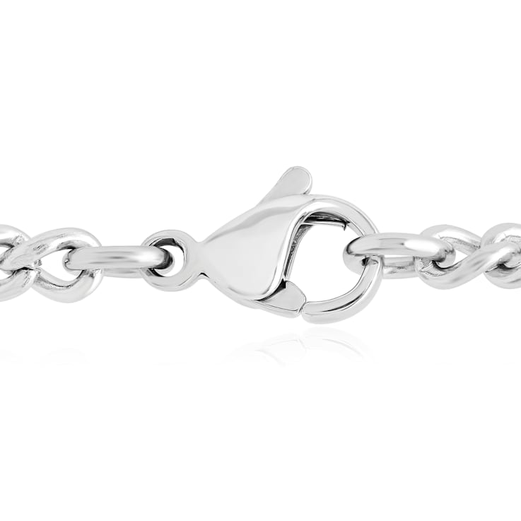 Black and White Diamond Stainless Steel Black IP Dog Tag With Chain 7/8ctw