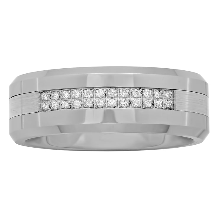 0.12CTW Diamond Tungsten Band