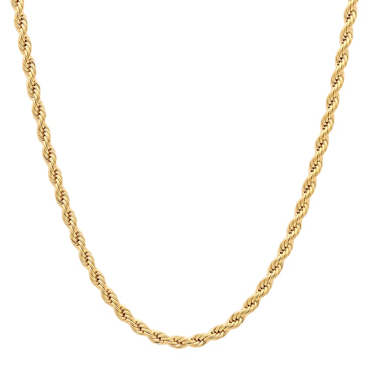 Stainless Steel Yellow Ion Plated Rope Chain