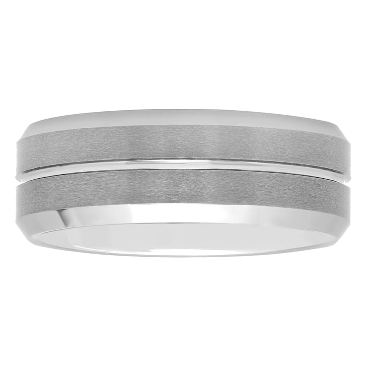 Tungsten Comfort™ Tungsten 8MM Polished Groove Band