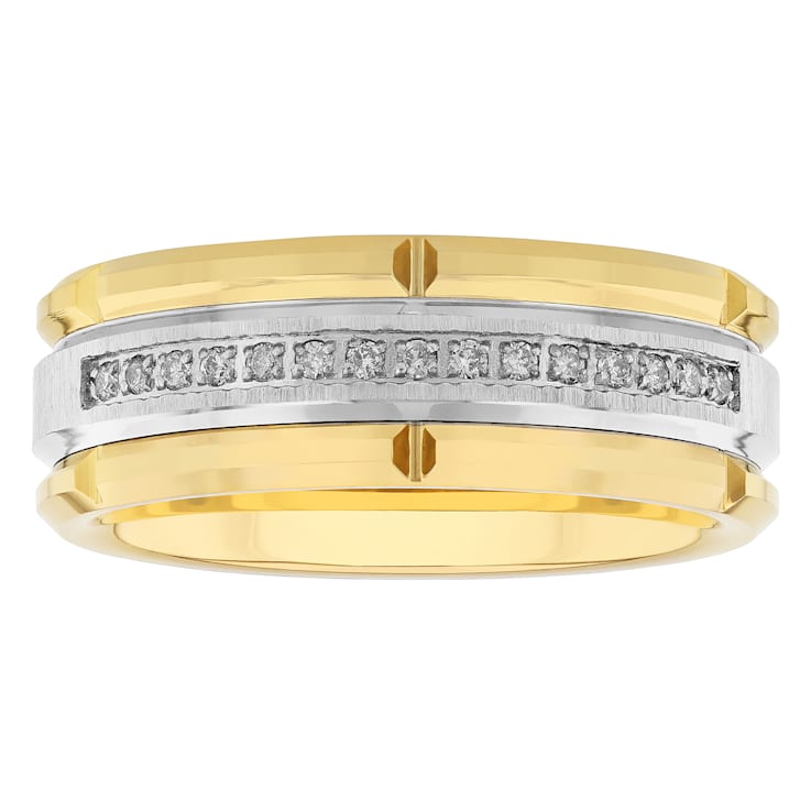 1/8CTW Diamond Yellow IP Tungsten Band