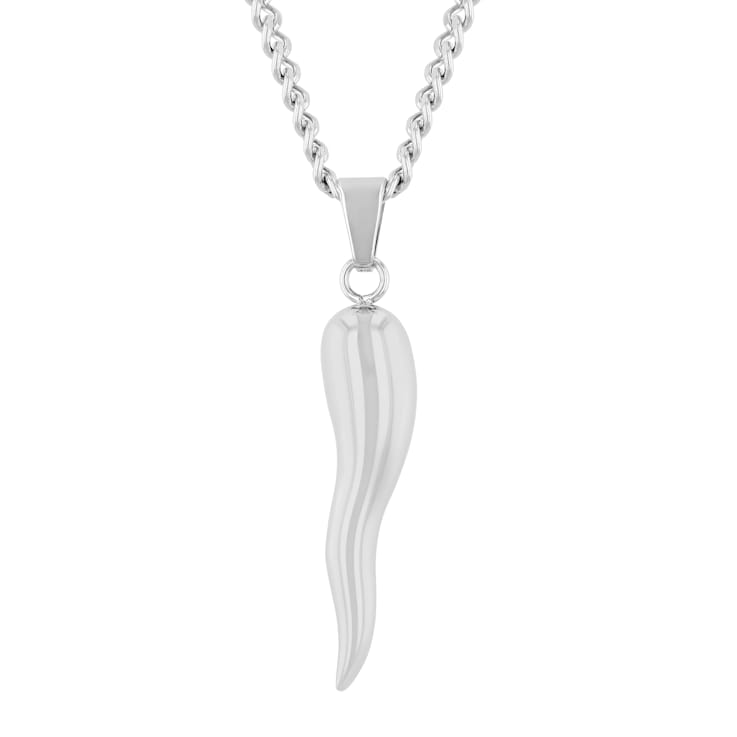 Stainless Steel Cornicello Italian Horn Pendant