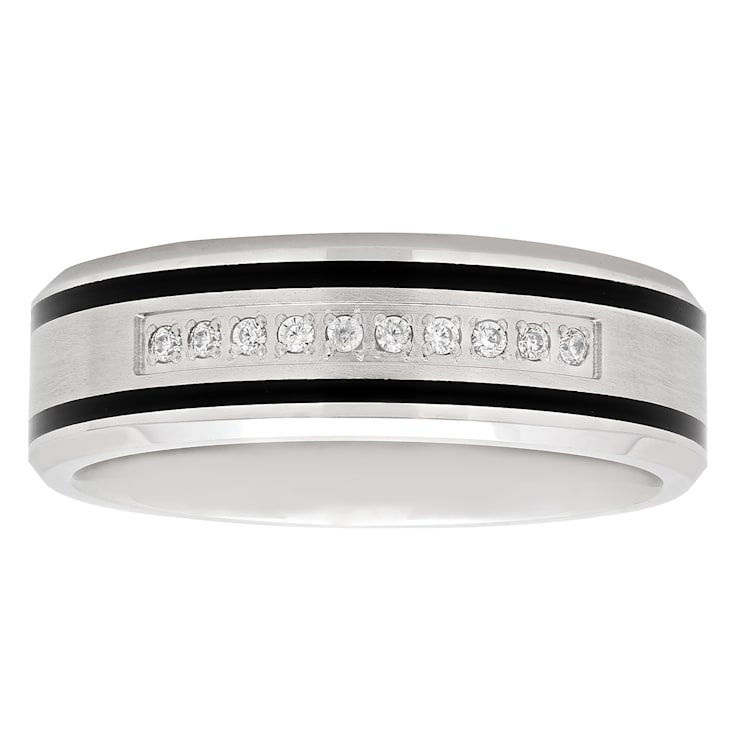 0.07CTW Diamond Cobalt with Black Resin Band