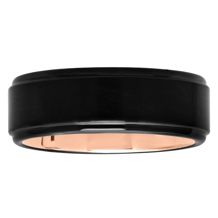 Tungsten Comfort™ Tungsten Black & Rose Ion Plated Band