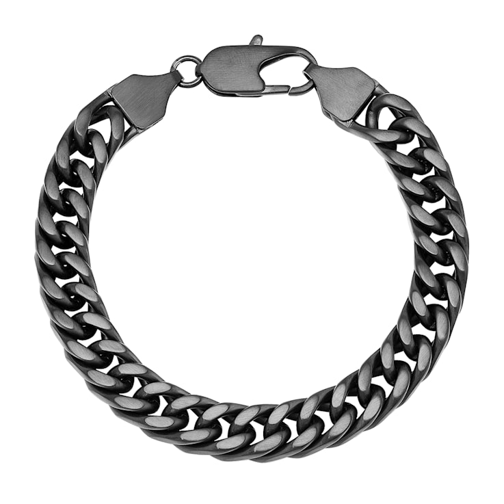 Stainless Steel Black Ion Plated Curb Link Bracelet