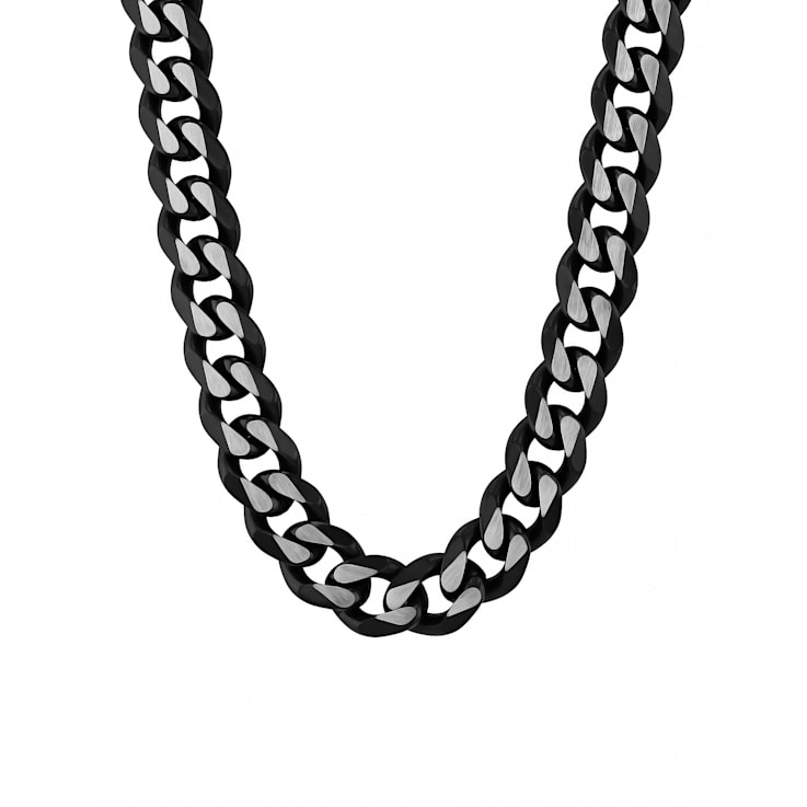 Two-Tone Stainless Steel Curb Link Chain Necklace & Bracelet Set