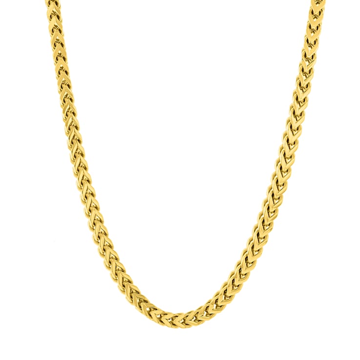 Stainless Steel 3mm Yellow Ion Plated Franco Chain