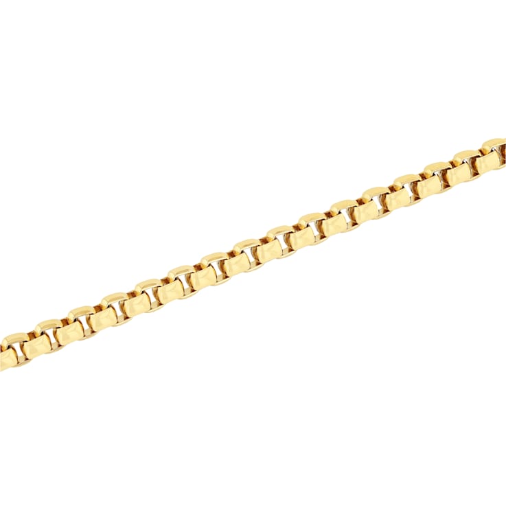 Stainless Steel Yellow Ion Plated Box Bracelet