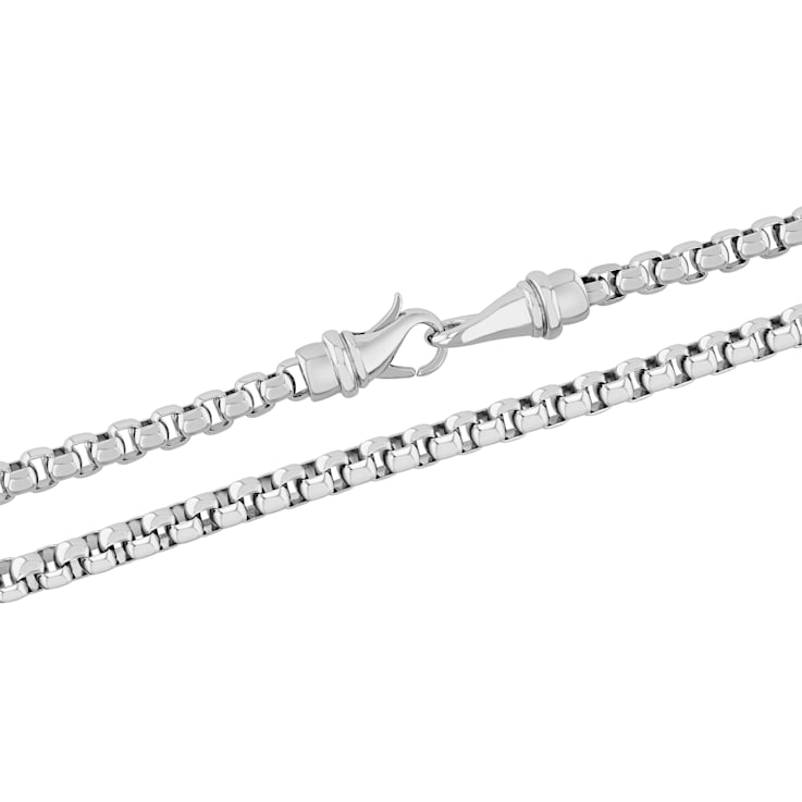 Stainless Steel 24 Inch Rounded Box Link Chain