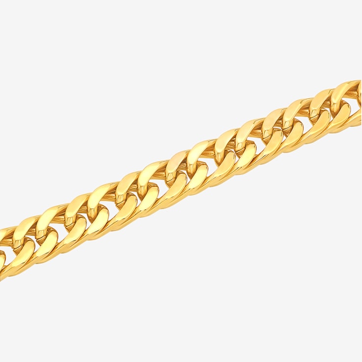 Stainless Steel Yellow Ion Plated Curb Bracelet